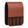 QIANKUNBAG Armchair Caddy for Couch Remote Control Holder Recliner Armrest Organizer Non Slip Sofa Arm Chair Caddie with 6 Pocket Storage for Magazine, Tablet, Phone, iPad, Chocolate Leather Black