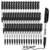 Qicewinly 48 Count Dry Erase Markers Bulk - Black, Fine Tip, Whiteboard Erasable Markers for Students Teachers, Ideal for Classroom, Home, Office, Back to School Supplies