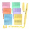 Qicewinly 48 Count Pastel Highlighters Bulk - 6 Assorted Soft Colors, Chisel Tip, No Bleed & Quick Dry, Ideal for Note Taking, Studying, School, Office, Student & Teacher Supplies