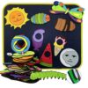 Qimihinoy Felt Story Board Set,Large Animals Felt Stroy Retelling Pieces for Toddlers,Preschool,Teachers, Speech, Therapy,Travel,Classroom (The Very Hungry Caterpillar(24pcs))