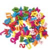 Qingdinu 600 Mixed Colorfulful English Letters Wooden Blocks Environmentally Friendly DIY Handmade Jewelry Accessories