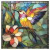 Qiuenisray Wooden Puzzle 200 Piece, Stained Glass Hummingbird Jigsaw Puzzle