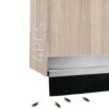 Qiveno 4 Pack 32 Inch Door Bottom Sweep, Aluminum with 1.1 Inch PP Brush