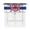 Qixnakiu Illustration of Ship Steering Wheel Icon on a Stripped Background 54 x 18 in Short Curtain Valance, Light Filtering Small Window Curtain Topper for Kitchen Bathroom Bedroom