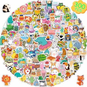 Qkilisy 300Pcs Aesthetic Water Bottle Stickers for Teens Adults