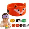 QMFEQGI Kids Wireless Headband Headphones Fleece Bluetooth Sleep Audio Band Soft Volume-Limited Sleep Headphones for Toddlers Children Wireless Earphones for Travel Nap & Bedtime Owl Style