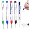 QmjdDymx Marker Pen, 5Pcs 5 Colors 20mm Long Nib Marker, Waterproof Quick Dry Metal Marking Pen for Carpenters Builders, Metal