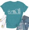 Qskall Womens Teacher Shirts Book T-Shirt There is No Such Thing As Too Many Books Tee Tops