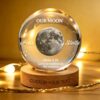 QSZ Personalized Moon Phase 3D Crystal Ball LED Night Light Custom Name Date Text Gift for Couple Wife Mom Friends Daughter Valentines Day Mothers Day Birthday (Personalized Crystal Ball)