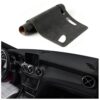 QTXYQOX Dashboard Cover for Nissan Rogue Sport/Qashqai 2017-2022, Dash Mat with Leather-Texture Surface, Silicone Backing Design, Dash Covers Pads, Interior Dashboard Pad,A Black