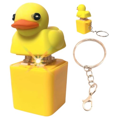 Quackey Fidget Toy That Quacks Quacking Duck Fidget Toy Keychain Stress Reliever Squeaky Anxiety Stress Relief Toy Duck Keyboard Keycaps That Quack Button Fidget Key Board Clicker Sensory Toys