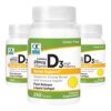 Quality Choice Vitamin D3 (Cholecalciferol) 25mcg (1000 IU) - Fast Release Liquid Softgel - Supports Strong Bone and Immune System Health - Vitamin Supplement 250 Count Bottle of Softgels (3 Pack)