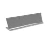 Quality Satin Aluminum Desk Name Plate Holder, 10 x 2 in, Desktop