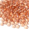 Quancru 0.95 LB Light Pink Flat Glass Gemstones 180Pcs Mini Marbles Beads