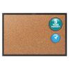 Quartet Cork Bulletin Board 36"W x 24"H Pin Board, Black Aluminum Frame (2303B)