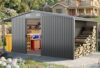 Qucitent 10x14 FT Outdoor Storage Shed, 3-in-1 Metal Garage & Workshop with Side Lean-to, Waterproof Steel for Ride-on Mower, ATV, Motorcycle, Gear.120 L*169" W*84“H