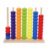 Qudinip Color Stacking Game, Wooden Puzzle with 60 ABS Rings for Speed Logic Family Game Night