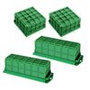 Qudinip Floral Foam Cage Set with 2 Rectangular and 2 Square Flower Holders, Suction Cups, Green Floral Tape for Wedding Party Decor