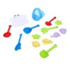 Qudinip Kids Beach Toy Set, 14pcs Sandbox Toys with Storage Net Bag, Crab Sifter, Watering Can, for Outdoor Play