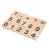 Qudinip Wood Number Tiles, 200Pcs 0-9 Children Educational Game Toy Learning Letters Words Tool for Preschool Kindergarten Home (Digital Mix)