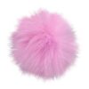 Queenbox 4.7in Fluffy Pom Pom with Elastic Loop, Solid Faux Fur Pompom Ball for Knitting Hat Clothing, Pink