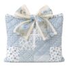Quilted Floral Bible Cover with Lace Bow, White Cross Applique