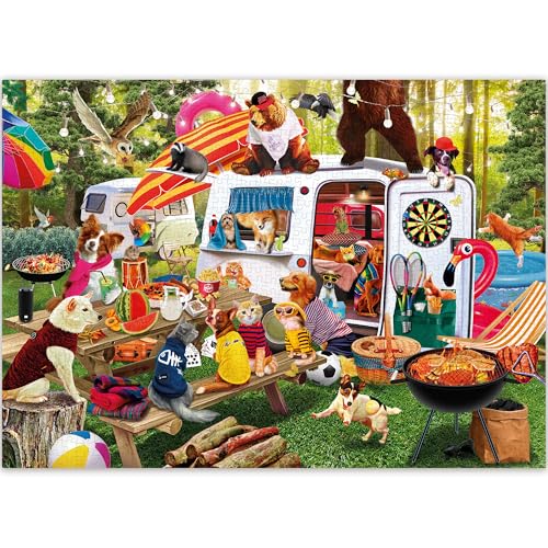 QUOKKA 500 Pieces Puzzle for Adults and Up - Jigsaw Puzzles for Men and Women - Funny Animals Activity for Adults - Colourful Game Toy for Family