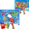 QUOKKA 70 Piece World Map Floor Puzzle and 150 Piece USA Map Jigsaw Set
