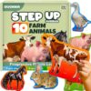 QUOKKA Puzzles for Kids Ages 3-5 – Large Floor Puzzles for Toddlers 2-4 – 10 Realistic Farm Animals Shapes – Extra Thick Cardboard Preschool Learning Game – 40 Big Piece Gift Toy for Toddlers 1-3