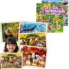 QUOKKA Realistic Wild Animals and Forest Vehicles Card Games Multiset