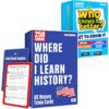 Quokka US History Trivia Cards and Who Knows It Better 4 Game Set