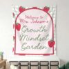 QUYNHANH Personalized Growth Mindset Garden Banner for Classroom