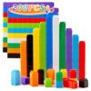 QUYSK Set of 200 Kids Linking Cubes for Math, STEM Connecting Cubes Math Manipulatives Kids Counting Blocks for Classroom Learning Supplies for Preschool and Elementary Children
