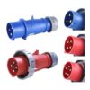 QWEYHNGMO 1pc Socket 3/4/5 Pole 63A 125A ip67 Wall Mounted Socket IP44 Panel Mounted Coupler Waterproof 220V 380V 415V