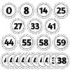 Qyeahkj 61Pcs Classroom Number Cutouts - Black & White Polka Dot Number Line for Teacher Wall School Home