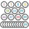 Qyeahkj 61Pcs Classroom Number Cutouts - Composition Pastel Number Line Bulletin Board Decor Composition Educational Accent Cards with Numbers 0-59 for Teachers Students Wall School Home Decorations