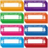 Qyeahkj 72 Pcs Name Plates for Classroom Desks Decor for Student Desk Name Tags with Alphabet Number Self Adhesive Rainbow Nameplates School Supplies for Kindergarten Classroom Offices Home
