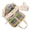 QYQMEYQ Large Pencil Case Pouch, Extra Big Pencil Bags with Zipper, Cute Corduroy Pencil Pouch with 5 Compartments, Pen Bag Wide Opening, Pencil Pouch Organizer, Pencil Box for Teen Girls Adults