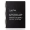 QYUVK Teacher Definition Hardcover 160 Pages Blank Spiral Notebooks, Teacher Definition,Thank You Appreciation Gifts for Teacher Leaving Away Goodbye Farewell Retirement