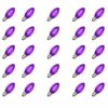 QZFGYAN Dark Purple C7 LED Replacement Bulbs, E12 Base 25 Pack