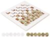 Radicaln Marble Checkers Set 15" Inches White and Green Onyx Handmade Checker Board Game & Draughts Pieces for Outdoor Travel Games, Ideal Stone Chess and Checker Board Games for Adults