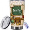 Raevaki Personalized Teacher Tumbler - Gifts For Teachers - Custom 2D Flat Back To School Cup T12 - Classroom Tumbler - Teacher's Day, Graduation, Birthday Gifts For Teachers, Educator