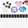 RAHHLIZS 60pcs Face Paint Sponges Finger Brushes for Facial Body Paint