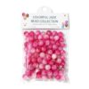 Raicegs 100Pcs Rosepink&White Jade Beads 8mm Round for Jewelry Making
