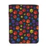 Rainbow Animal Paw Book Sleeve with Zipper Front Pocket for Hardcover