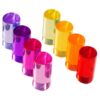 Rainbow Building Blocks with Rainbow Acrylic Gemstone Cylinders, Colorful Educational Toys for Development, 5cm