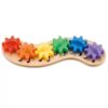 Rainbow Caterpillar Gear Baby Toy - Sensory Toys for Toddlers & Babies with 6 Interchangeable Gears, Cause and Effect Kids Toys, Spinning Combinations, Ideal for 1 Year Olds