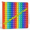 Rainbow Multiplication Table pop Fidget Toys Educational Math Learning Board Game, 12x12 Times Tables Practice, Colorful Silicone Push Bubble Sensory Toy (20cm Color red Multiplication)