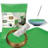 RAINFLOW 15 OZ Fine Green Sand for Crafts - Colored Quartz Zen Garden Sand Decorative for Vases Filler, Wedding Unity Ceremony, Incense Burner, Ritual Incense