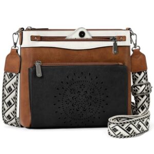 RAINSMORE Crossbody Bags for Women with Card Slots Water-Resistant Purse